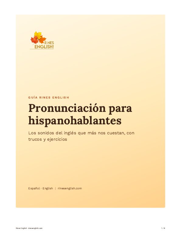 Portada de la guía Pronunciación para hispanohablantes