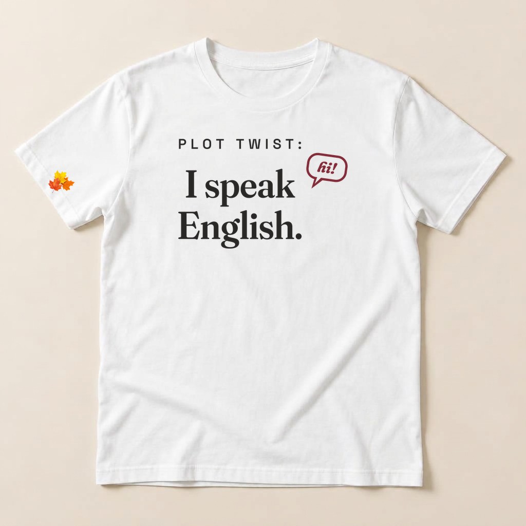 Franela "Plot Twist: I Speak English."